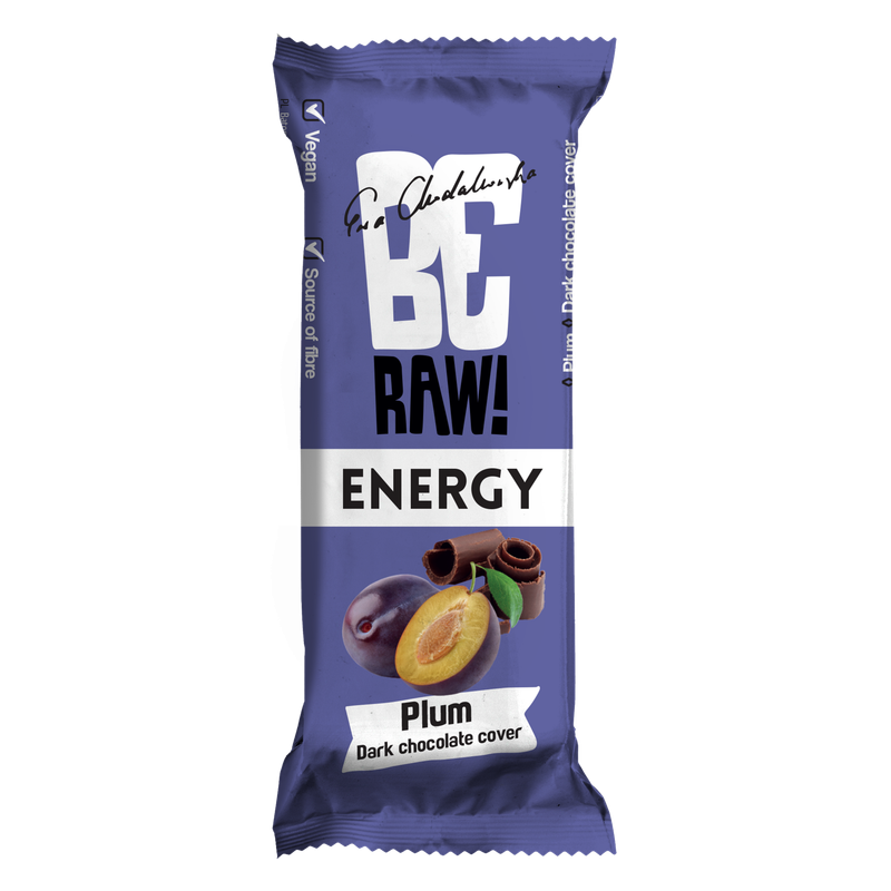 BeRaw baton Energy Śliwka 40g